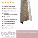 U-Profil aus Aluminium Tränenblech Diamant 1,5/2 mm Abdeckprofil